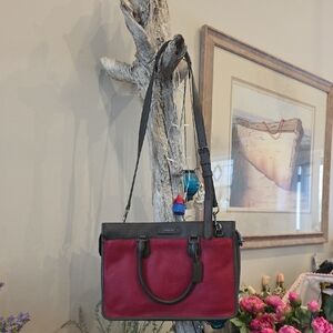 COACH EMBASSY Briefcase In Currant Colorblock With Gunmetal Hardware  New #71557